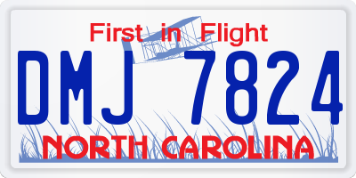 NC license plate DMJ7824