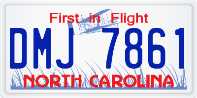 NC license plate DMJ7861