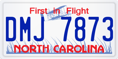 NC license plate DMJ7873