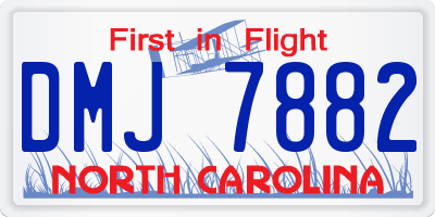 NC license plate DMJ7882