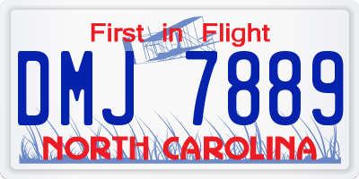 NC license plate DMJ7889
