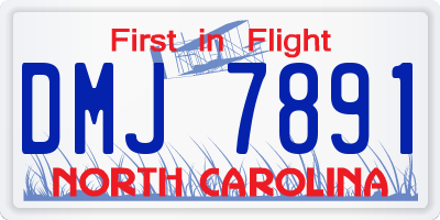NC license plate DMJ7891