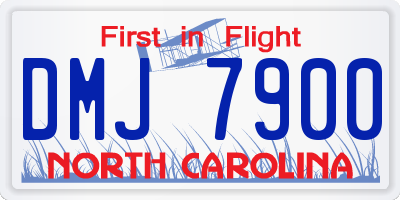 NC license plate DMJ7900