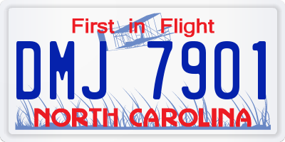 NC license plate DMJ7901