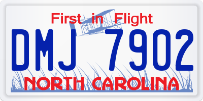 NC license plate DMJ7902