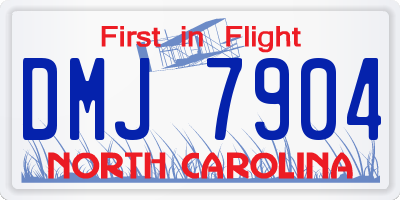 NC license plate DMJ7904