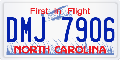 NC license plate DMJ7906