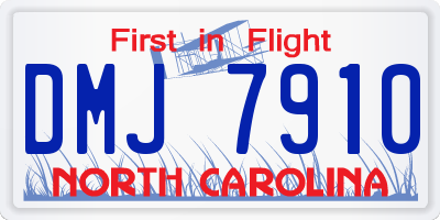 NC license plate DMJ7910