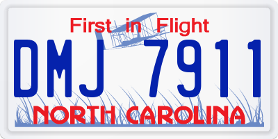 NC license plate DMJ7911