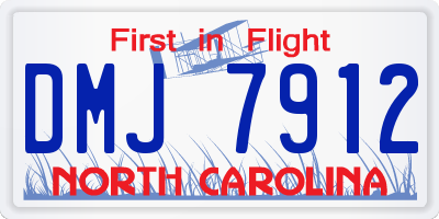 NC license plate DMJ7912