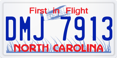 NC license plate DMJ7913