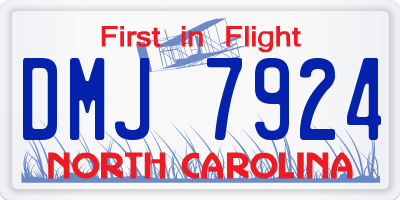 NC license plate DMJ7924