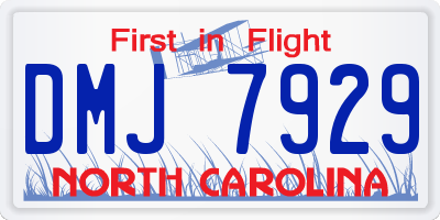 NC license plate DMJ7929