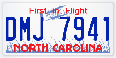 NC license plate DMJ7941