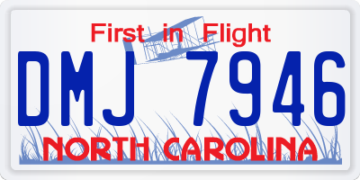 NC license plate DMJ7946