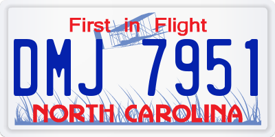 NC license plate DMJ7951