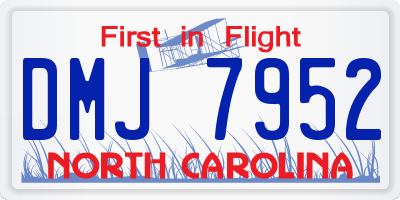 NC license plate DMJ7952