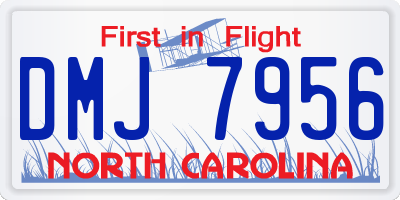 NC license plate DMJ7956