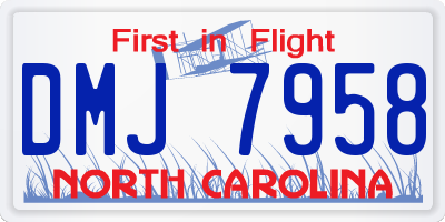 NC license plate DMJ7958