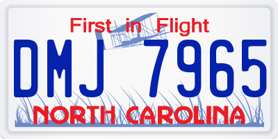 NC license plate DMJ7965