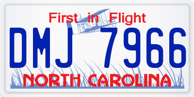 NC license plate DMJ7966