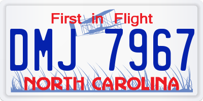 NC license plate DMJ7967