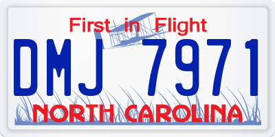 NC license plate DMJ7971