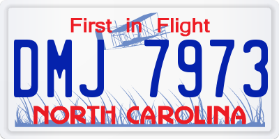 NC license plate DMJ7973