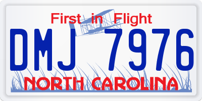 NC license plate DMJ7976