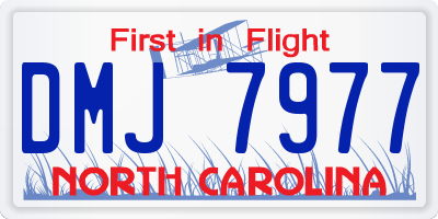 NC license plate DMJ7977
