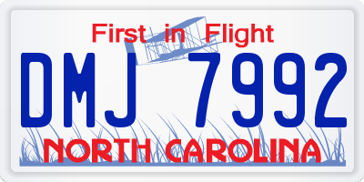 NC license plate DMJ7992