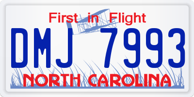 NC license plate DMJ7993