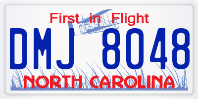 NC license plate DMJ8048