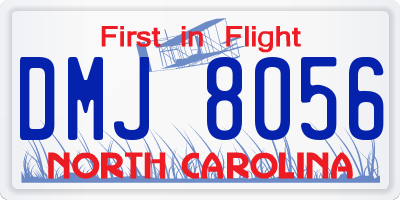 NC license plate DMJ8056