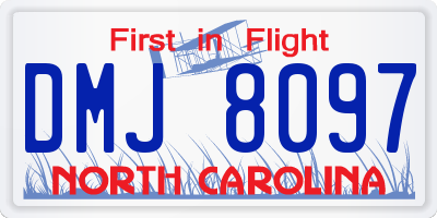 NC license plate DMJ8097