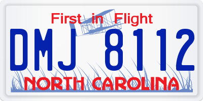 NC license plate DMJ8112