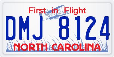 NC license plate DMJ8124