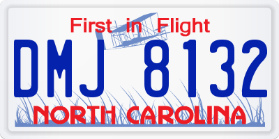NC license plate DMJ8132
