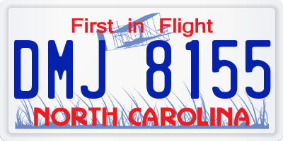 NC license plate DMJ8155