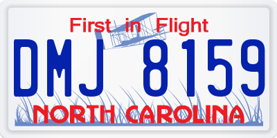 NC license plate DMJ8159