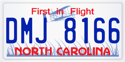 NC license plate DMJ8166