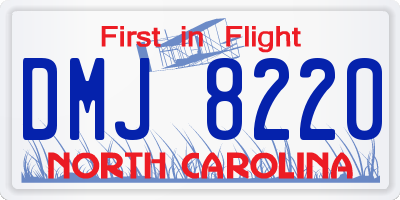 NC license plate DMJ8220