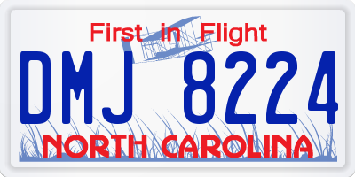 NC license plate DMJ8224