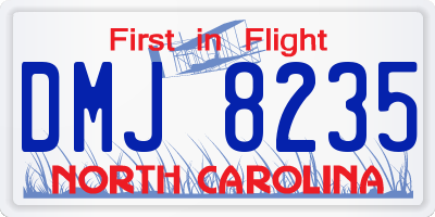 NC license plate DMJ8235