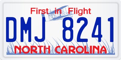 NC license plate DMJ8241