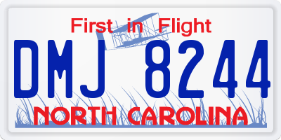 NC license plate DMJ8244
