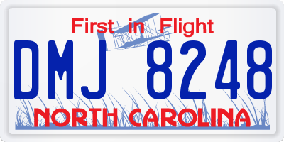 NC license plate DMJ8248