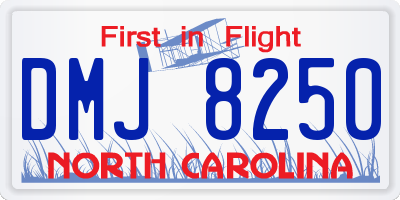 NC license plate DMJ8250