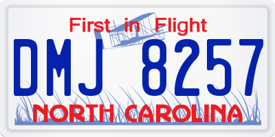 NC license plate DMJ8257
