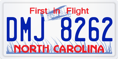 NC license plate DMJ8262